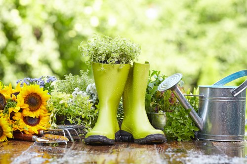 Client reviewing quotation and service terms for landscaping work
